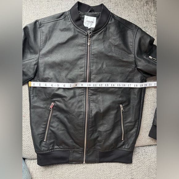 Brand New Jack & Jones Faux Leather Bomber Jacket – Size Small - Picture 13 of 14